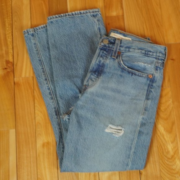 Levi's Wedgie Straight Distressed Jeans‎ Size 25 - Picture 2 of 8